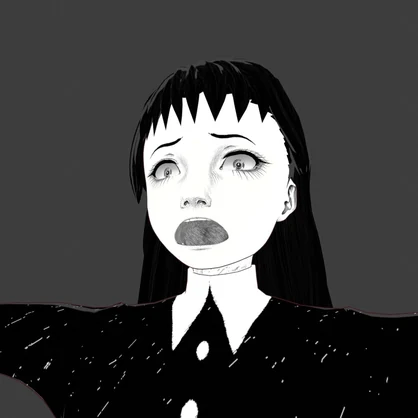 【3Dキャラクター】ホラー漫画少女