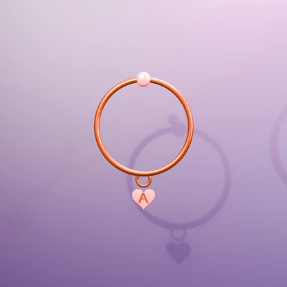 Aina Heart Hoop Earrings｜桔梗対応・PhysBone設定済み3Dピアス