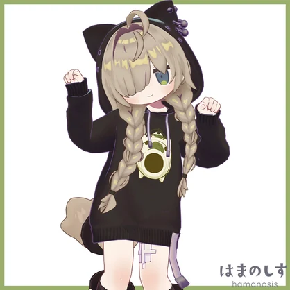 みつあみ＆ネコみみパーカー 【 髪型 + パーカー / 髪型のみ 】Mitsuami ＆ Nekomimi Hoodie