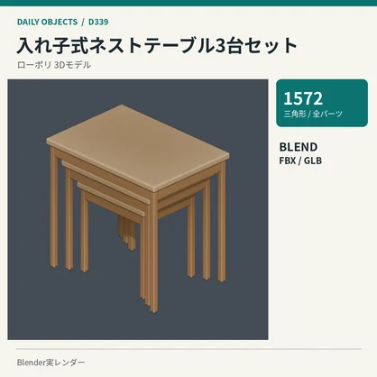 【3Dモデル素材】日用品 34・背もたれが倒れるソファベッドほか10点｜単品・10点セット