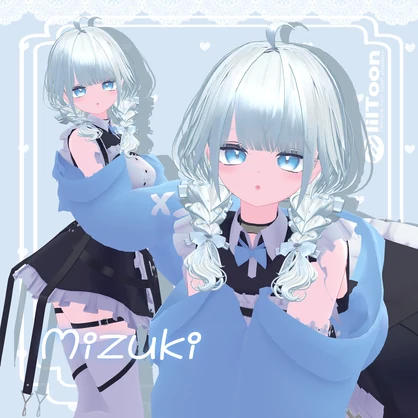 【14アバター】Fluffy braid Hair　【VRChat用Hair】