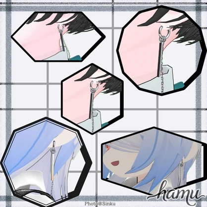 [無料/Free]-02-　[Rock Chain Earrings]
