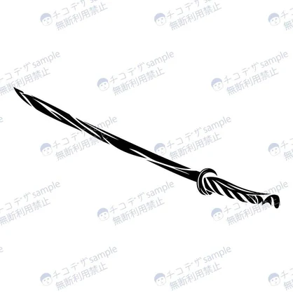 斧・剣・刀・弓矢のトライバルタトゥー風デザインセット - 高解像度png or aiベクター - 84