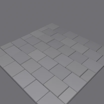 【無料】和風ローポリ石畳タイル3Dモデル｜Low Poly Stone Pavement - Seamless Japanese Tile
