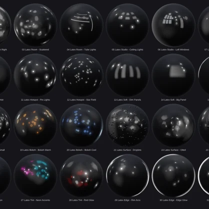 Latex Matcap Pack - 32 Matcaps