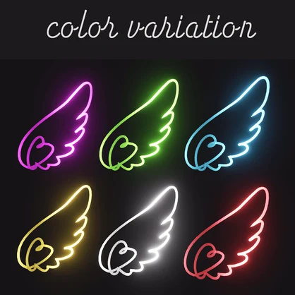 【アニメーション付き】Neon Angel Set