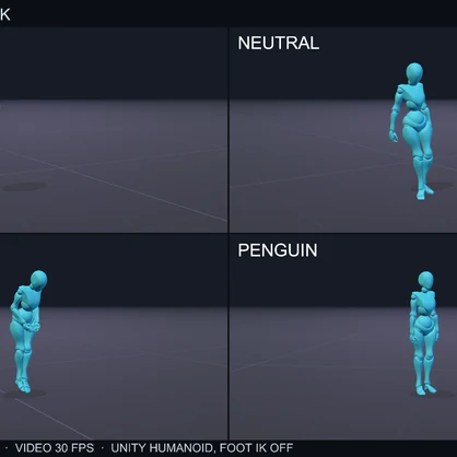 100STYLE Backward Walk Pack - 100 Styles | VRChat / Unity Humanoid