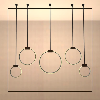 【無料】【3Dモデル】シェイプド ペンダントライト (Shaped Pendant Light)