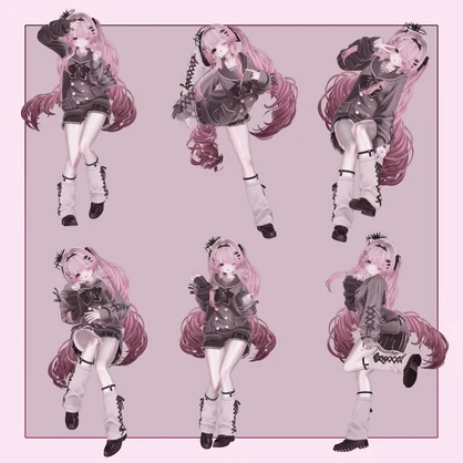 Siroari Pose Animation No.05 【Unity撮影向けポーズ集】【全28種】