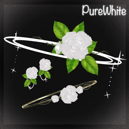 LumiCharmSet_Rose｜薔薇ヘイロー＆アクセサリーセット（花びらエフェクト・回転）【VRChat / PC】