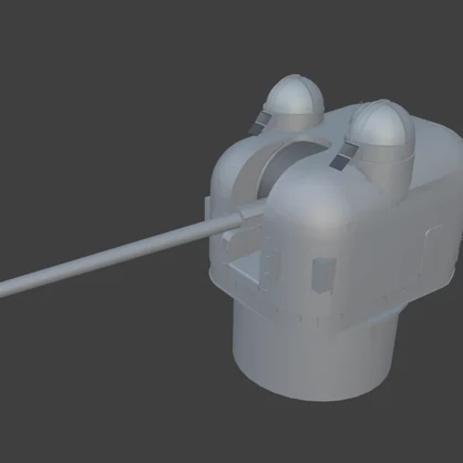 [無料]Mk.42 5インチ砲　[頭に乗せる砲シリーズ]