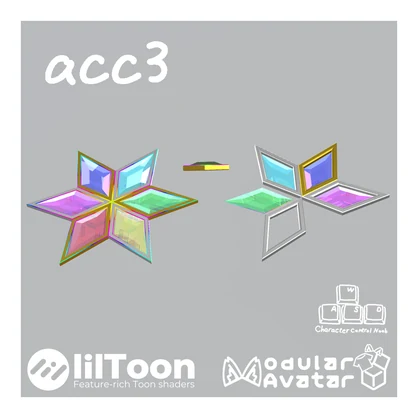 【無料有VRChat想定】ダイヤアクセサリー4種セット