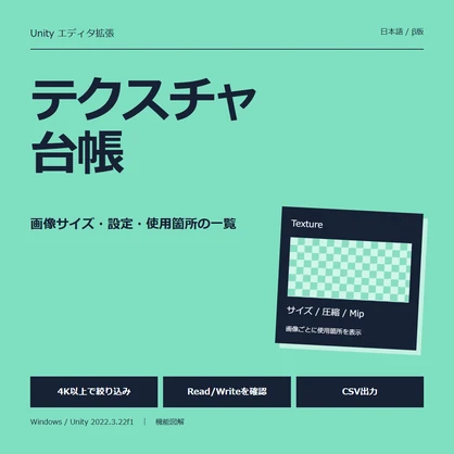 【Unityツール】テクスチャ台帳