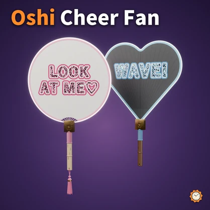 Cheer Fan (Oshi Uchiwa) - Flips Over, Make Your Own Lettering in Unity | VRChat