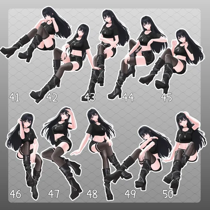 【無料有/＋Free sample】Pose Animation Set 34【50種】