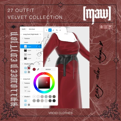 27 OUTFIT VROID by [maw] HALLOWEEN EDITION