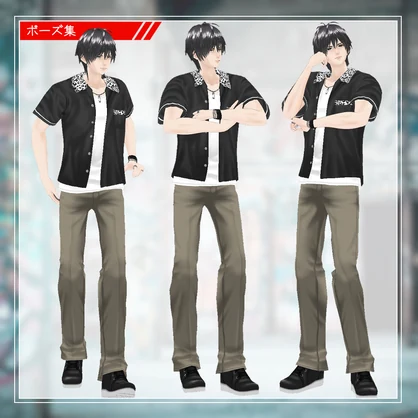 【VRChat想定】オリジナル3Dアバター　アキト【VRoid・VRMデータ有】