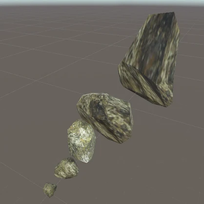 岩 5点セット 3Dモデル