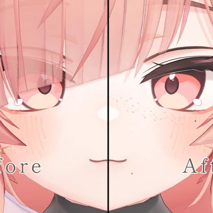 【50アバター対応】そばかす＆ほくろ２種Texture