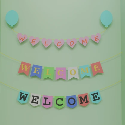 【Blender】ウエルカムのガーランド Welcome Garland【VRChat】
