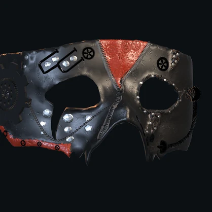 【無料】Venetian Gear Mask｜歯車とチャックの仮面【Unity顔フィットツール同梱】