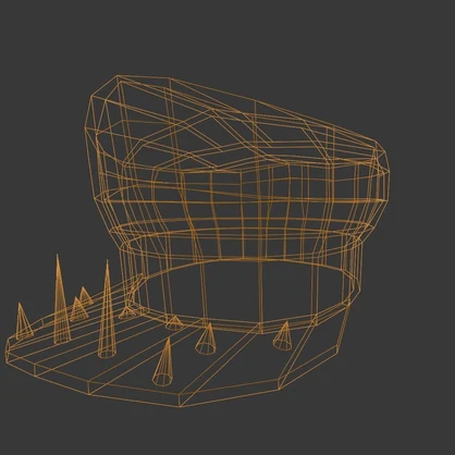 【3D小道具】ダークハロウキャップ(ローポリ)