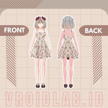 Rosegarden Whispers ローズガーデンのささやき | VRoid Studio Outfit | Anime Style | Virtual Fashion