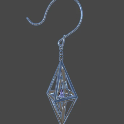 【試作品】まちの無駄にポリゴン数の多いピアス