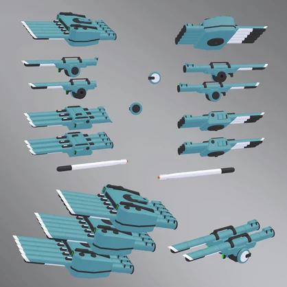 武装3Dモデル詰め合わせセット03　(VRChat向け)