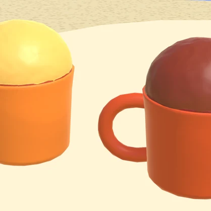 [無料3Dモデル] カップケーキ「ふわふわ」