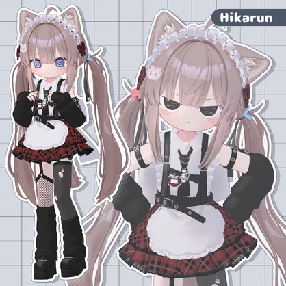 【3D衣装】♥️Gothic Punk ねこめいど！🐾【3アバター対応】