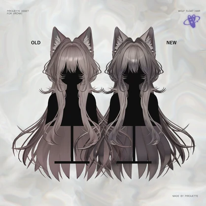 07/31Update!【23アバター対応】Wolf Float Hair【VRChat】