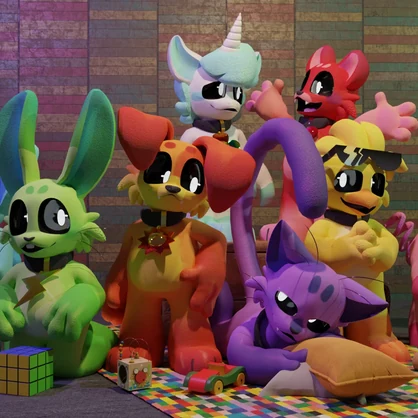 Stylized Smiling Critters Avatars for VRChat! PC/QUEST COMPATIBLE (8 avatars in one pack yay) Poppy Playtime Chapter 3