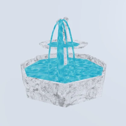 3Dモデル 勢いの良い動く噴水（fountain）