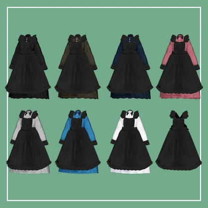 【VRChat】まめふれんず対応 クラシカルメイド服（MA対応）
