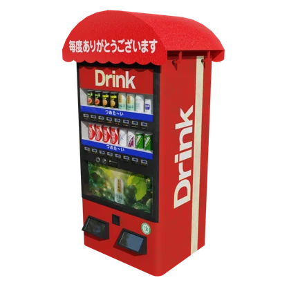 ちょっと昔のレトロな屋根付き自販機