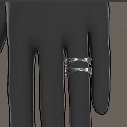 【VRChat向け指輪】cross ring