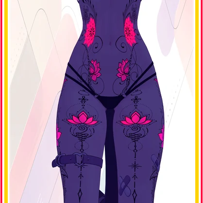 Elegant Neon Lotus Ink ( 優雅なネオン蓮タトゥー )/ tattoo ( タトゥー )