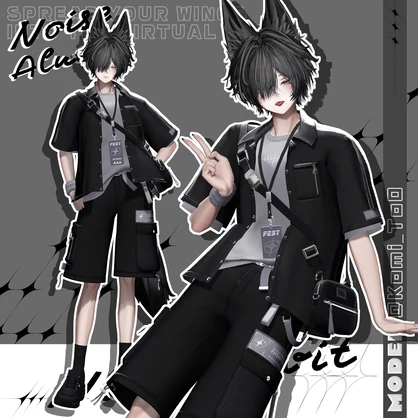 【6アバター対応】Noise【VRChat向け衣装モデル】