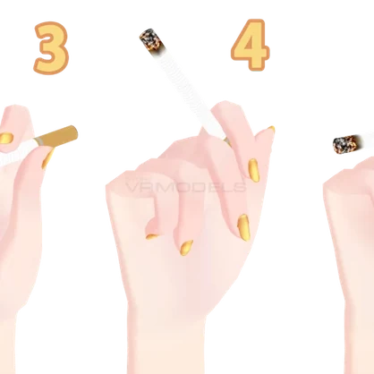 Hand pose pack smoking