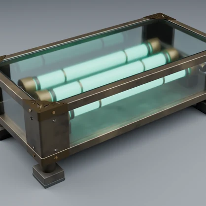 SF風・発光管ローテーブル -Energy Tube Coffee Table-【VRChat向け3Dモデル】