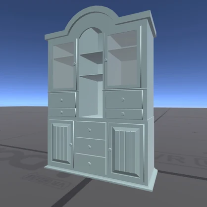 VRChat ワールド ギミック アンティーク家具　カップボード