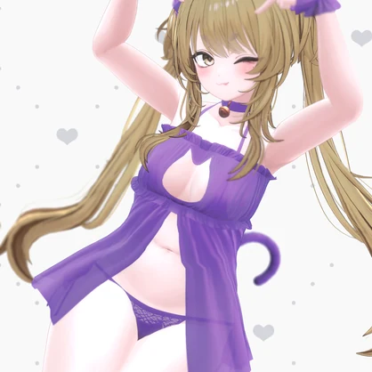 【21-Avatars】StrayNeko Lingerie-迷い猫ランジェリー【しなの輝夜ラムネまよ対応】