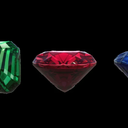 【3D素材】ファンタジー宝石セット Ruby / Sapphire / Emerald【Unity・VRChat向け】