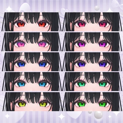 【11アバター対応】Vivid & Veil 【EyeTexture,24Color】
