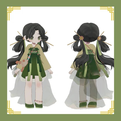 【VRChat】Twintail Ribbon Hair【キプフェル/Kipfel対応】