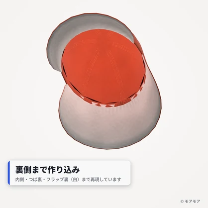【VRChat想定】日よけフラップ付き 帽子 3Dモデル【1,796△・軽量】