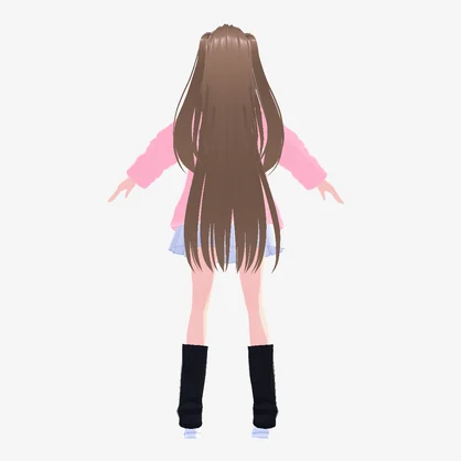 Pink Hoodie Vroid Model for VRChat