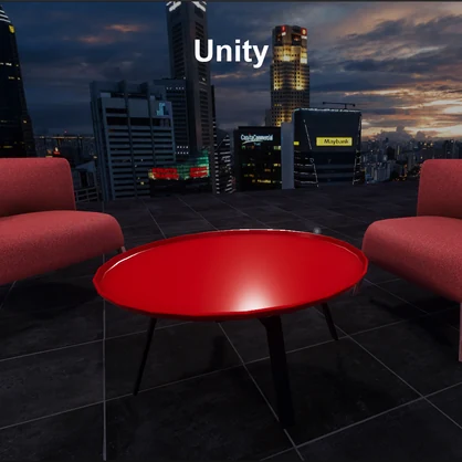 armchair and small table for vrchat