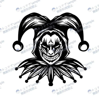 ジョーカーのトライバル風イラスト - 高解像度png or aiベクター - 89
